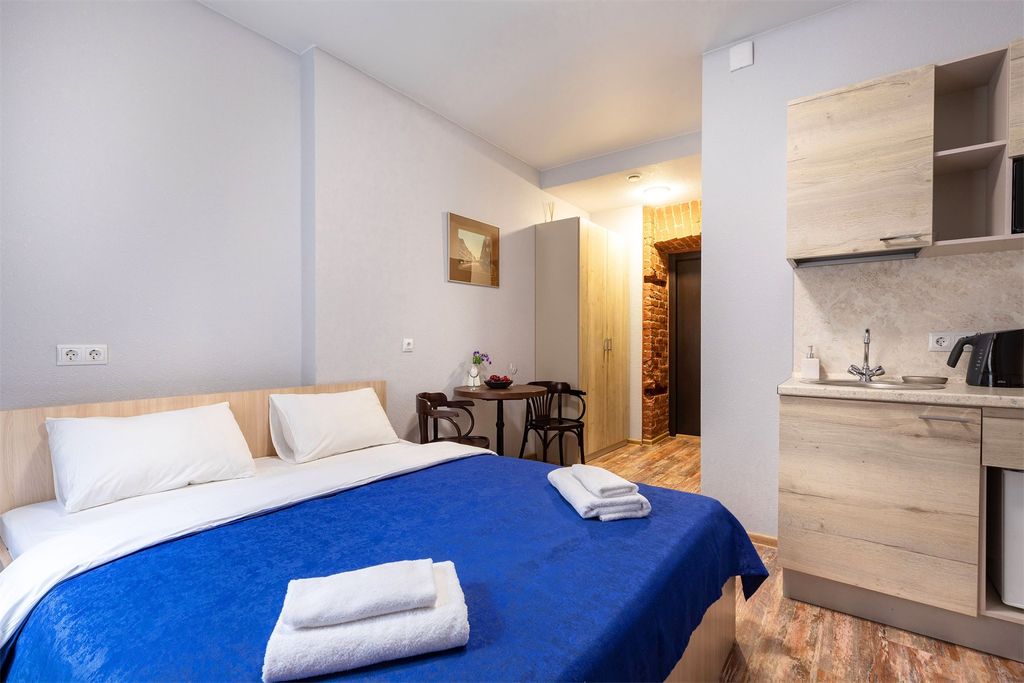 Апартаменты стандарт с 1 двуспальной кроватью