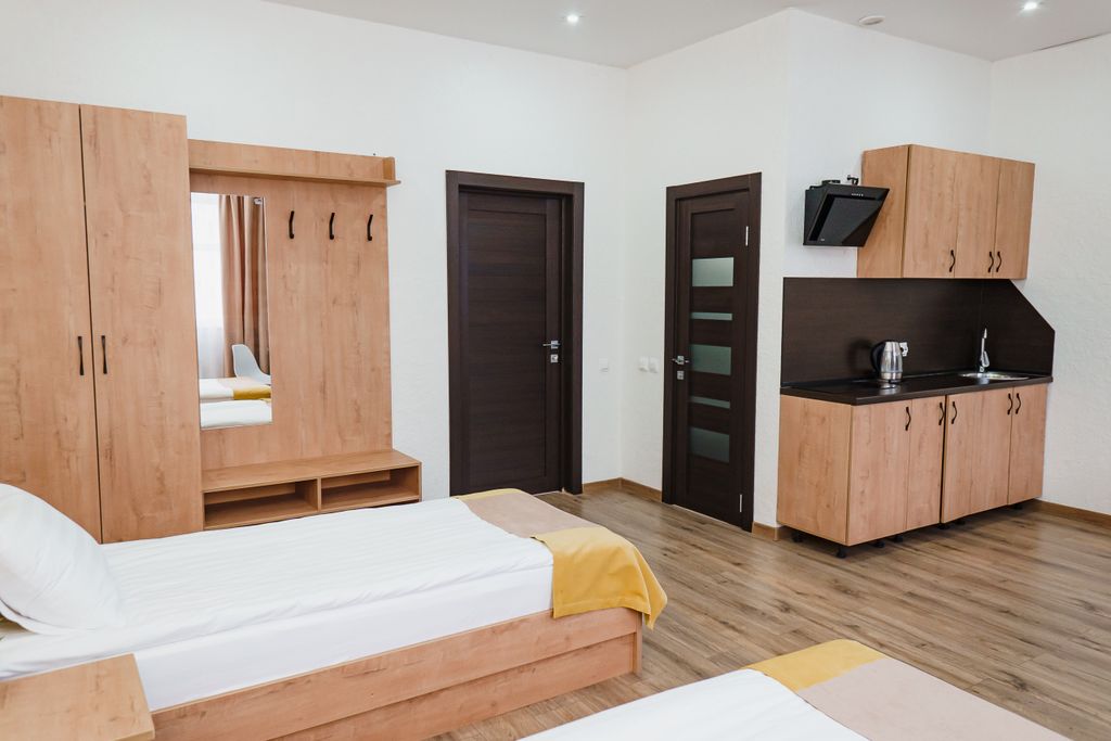 Трёхместный номер Делюкс с Кухней 3 раздельные