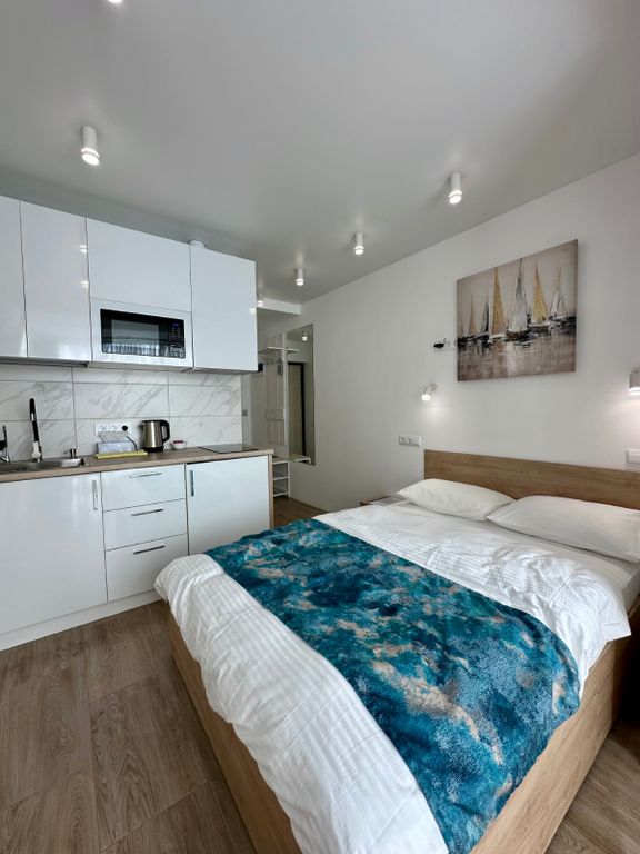 Семейный студия трехместная дизайн морской, вид на парк