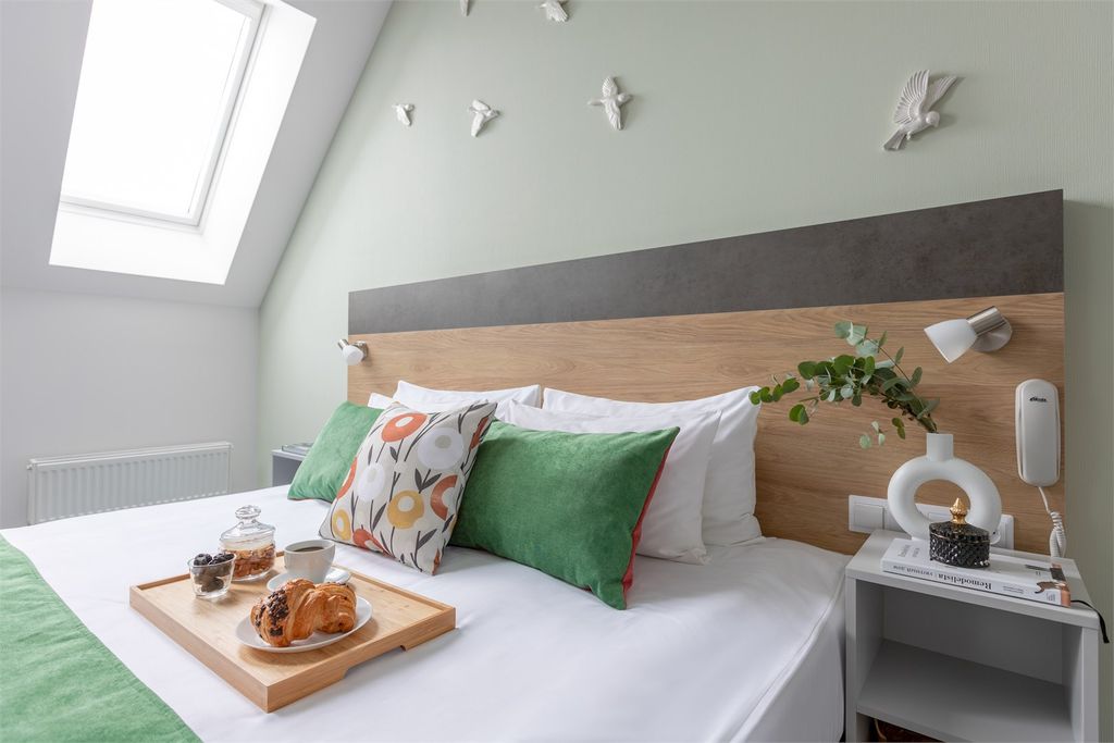 Двухместный номер с 1 кроватью или 2 раздельными Модерн с мансардными окнами