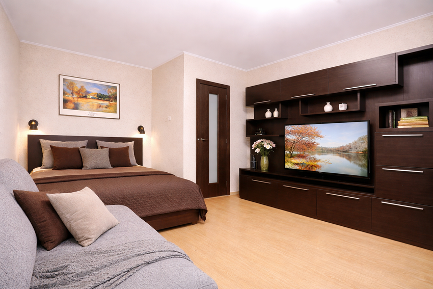 КРОВАТЬ №1 ширина 160 см с ортопедическим матрасом ДИВАН ширина 140 см ТЕЛЕВИЗОР с Google TV