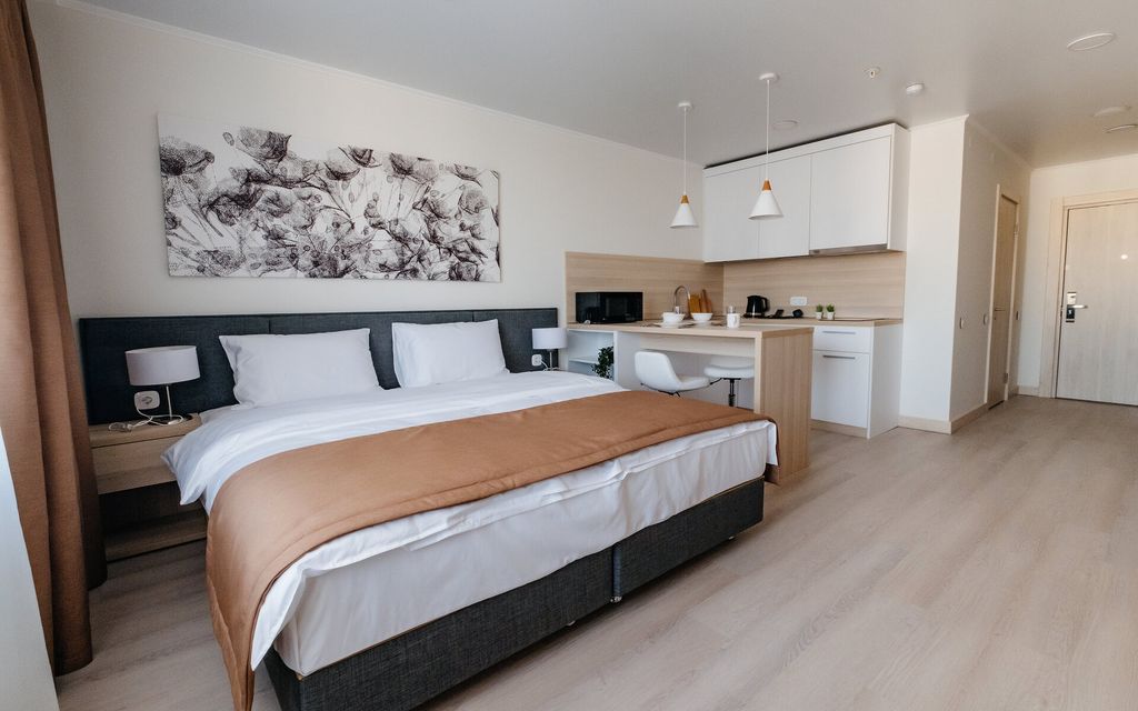 Двухместный с 2 отдельными кроватями люкс с видом на город