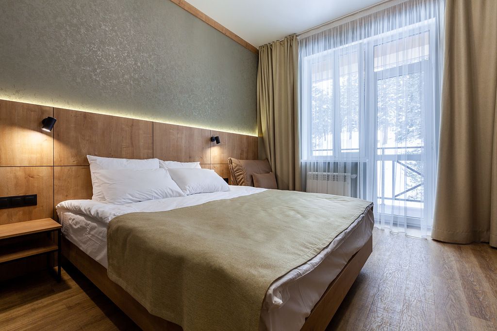 Двухместный номер с 1 кроватью стандарт с балконом с видом на горы