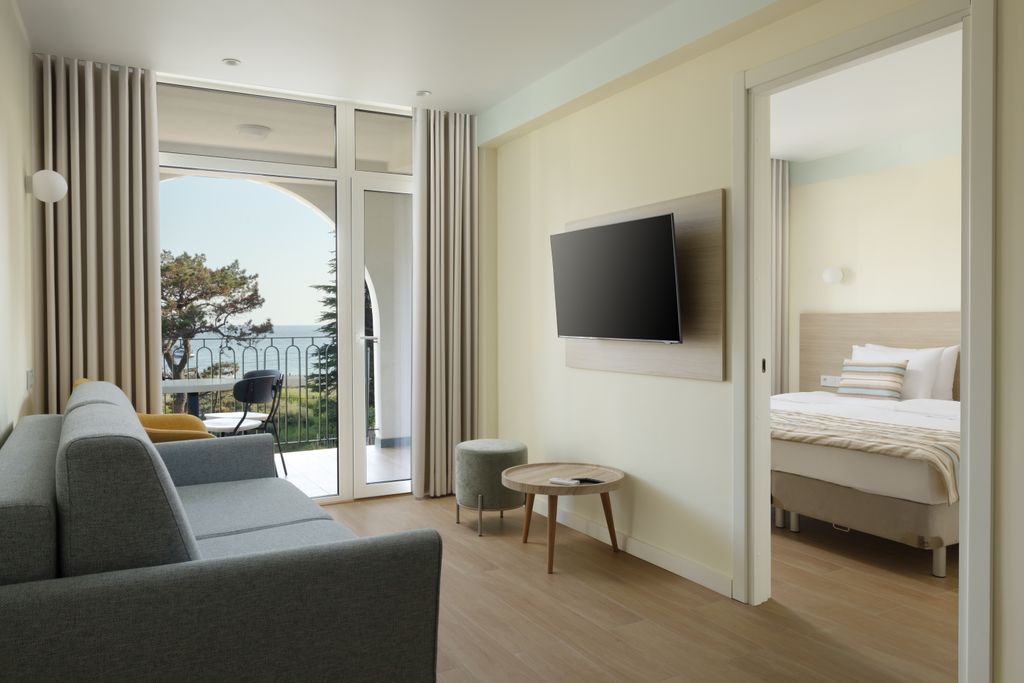 Трёхместный номер Фэмили Сюит с балконом и видом на парк