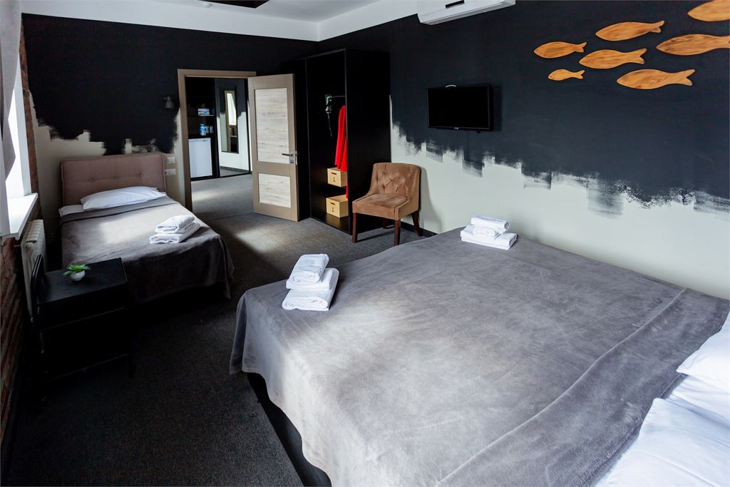 Трёхместный номер комфорт семейный, вид на город