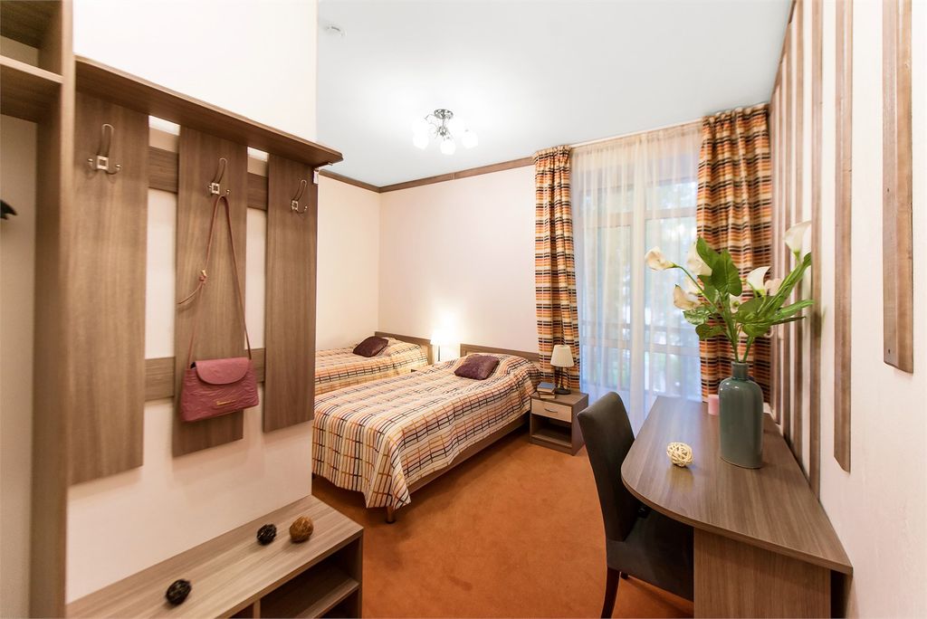 Двухместный номер с 2 отдельными кроватями Стандарт в гостинице с общим балконом