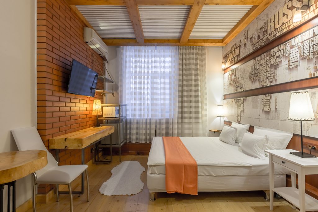 Двухместный номер с 1 кроватью Студия с кухней и кондиционером