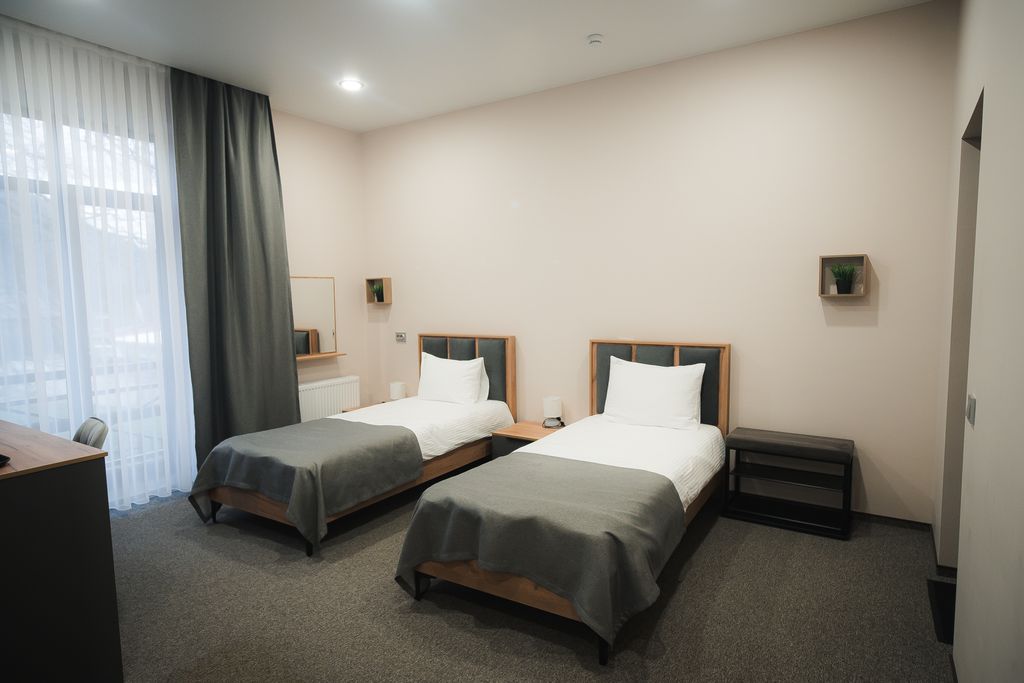 Двухместный номер с 2 отдельными кроватями стандарт с видом на горы