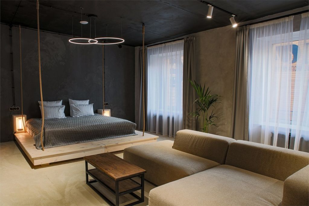 Двухместный номер с 1 кроватью эко лофт