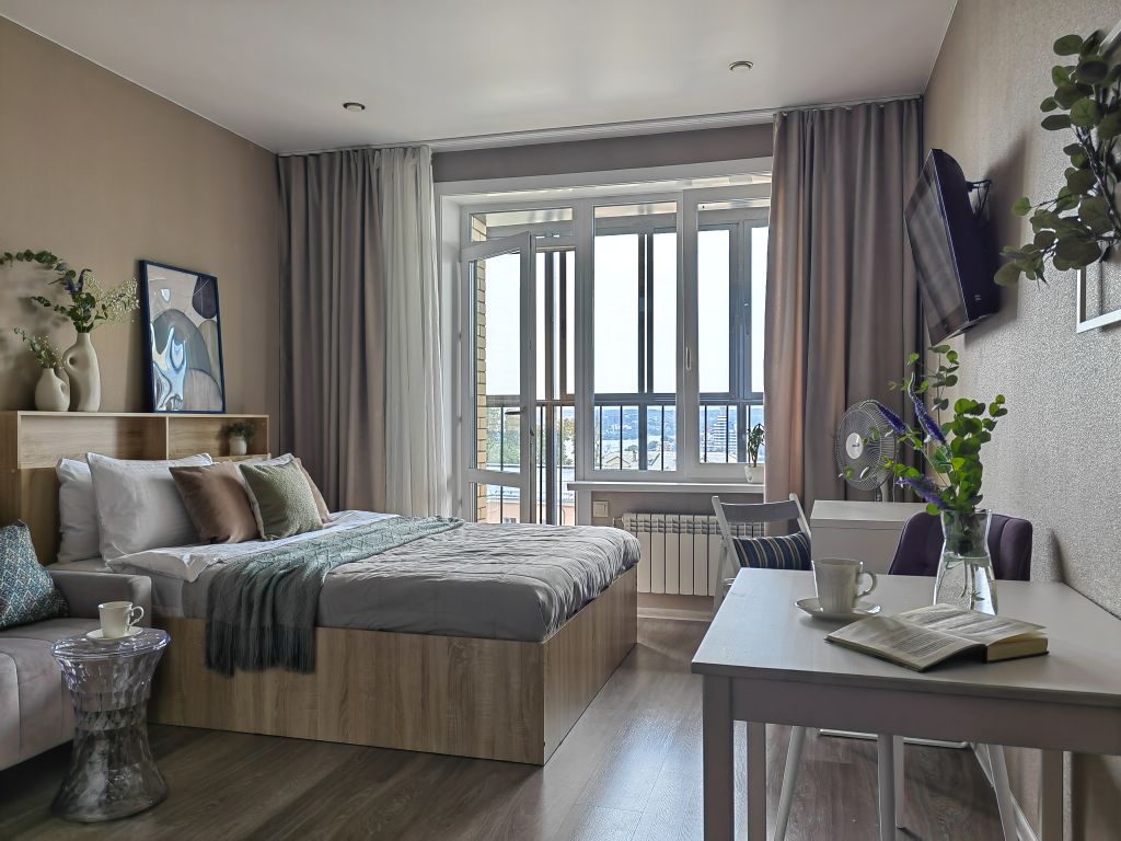 Вельвет, rasko home, с видом на реку и мост, новый дом у жд вокзала