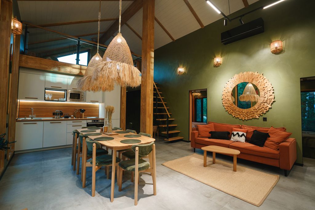Barnhouse с камином в Krona camp