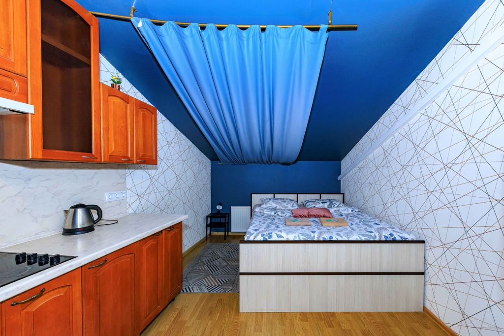 Двухместный номер с 1 кроватью Комната-апартаменты с собственной кухней