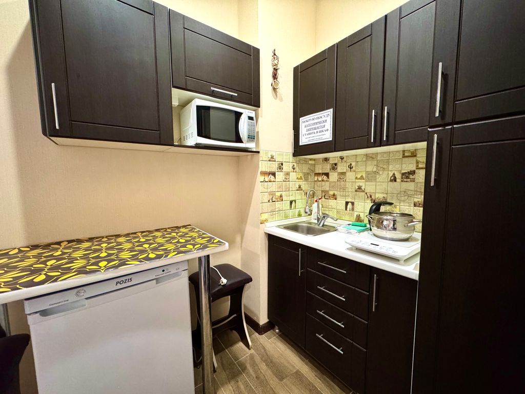 Двухместный номер с 1 кроватью Студия с балконом и мини кухней