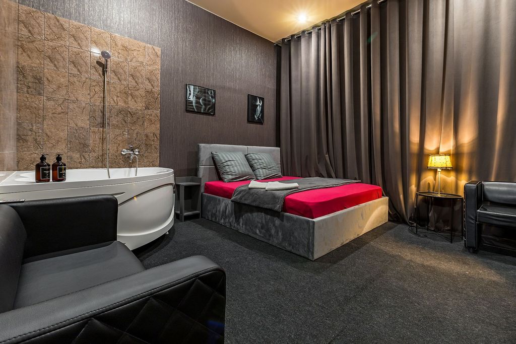 Двухместный номер с 1 кроватью Шикарная кровать и джакузи