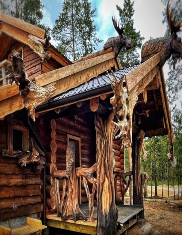 Дом хижина лося