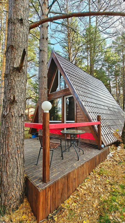 Дом А-фрейм с видом на Ману