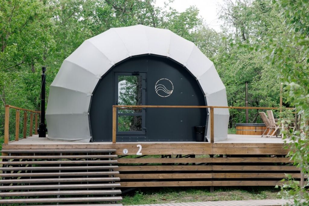 Дом Купольный дом "Улитка" с панорамным окном и купелью Фурако