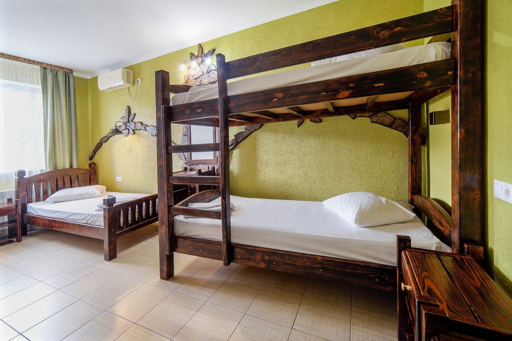 Трёхместный номер Трехместный номер с двухъярусной кроватью с красивым видом