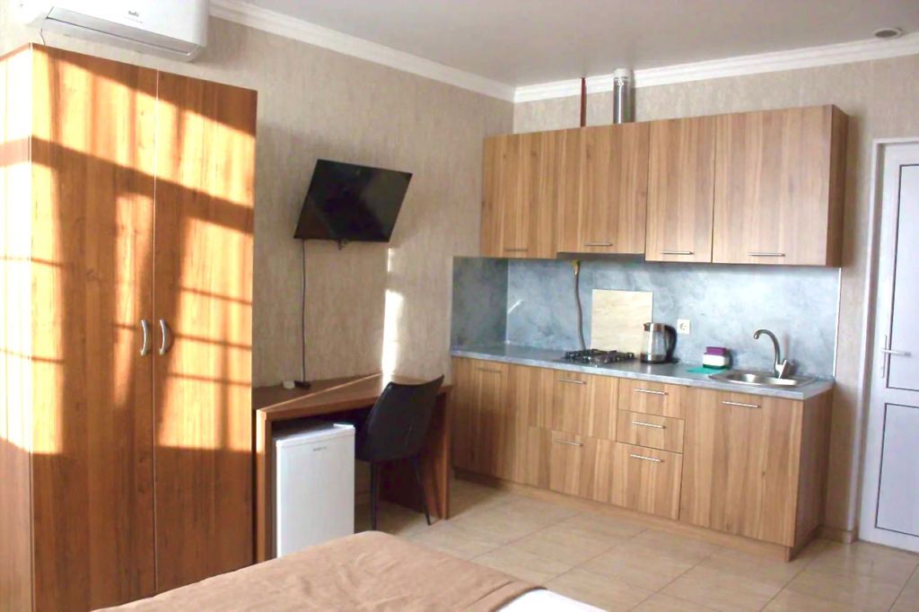 Двухместный номер с 1 кроватью Студио с кухней и балконом