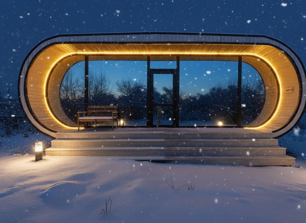 Дом "Орбита" капсула с камином