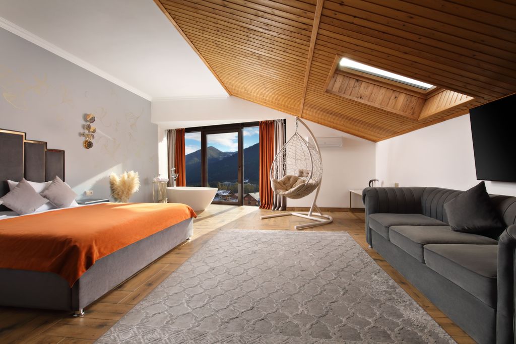 Двухместный номер с 1 кроватью Полулюкс с панорамным видом