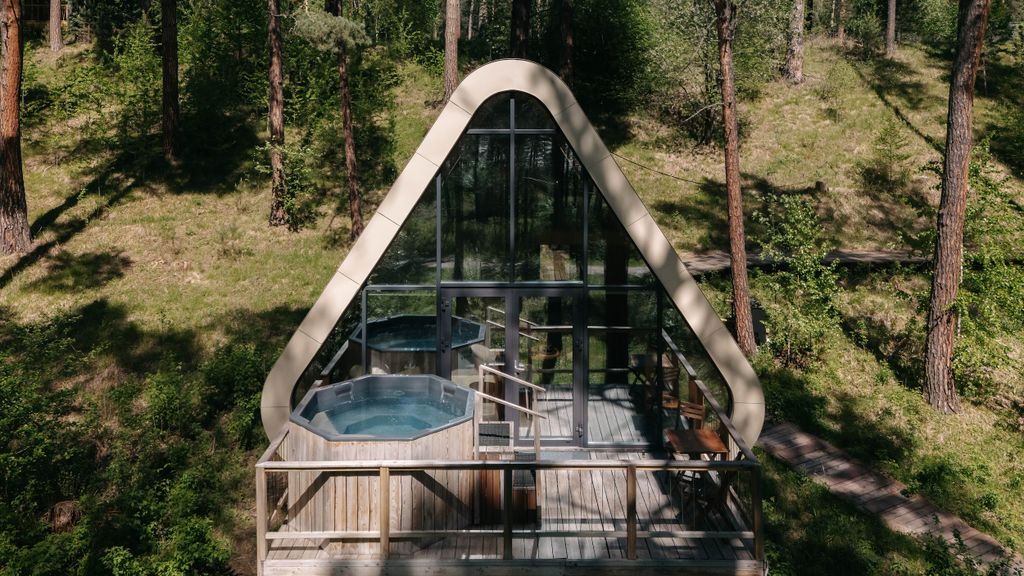 Дом скай дом с террасой и купелью