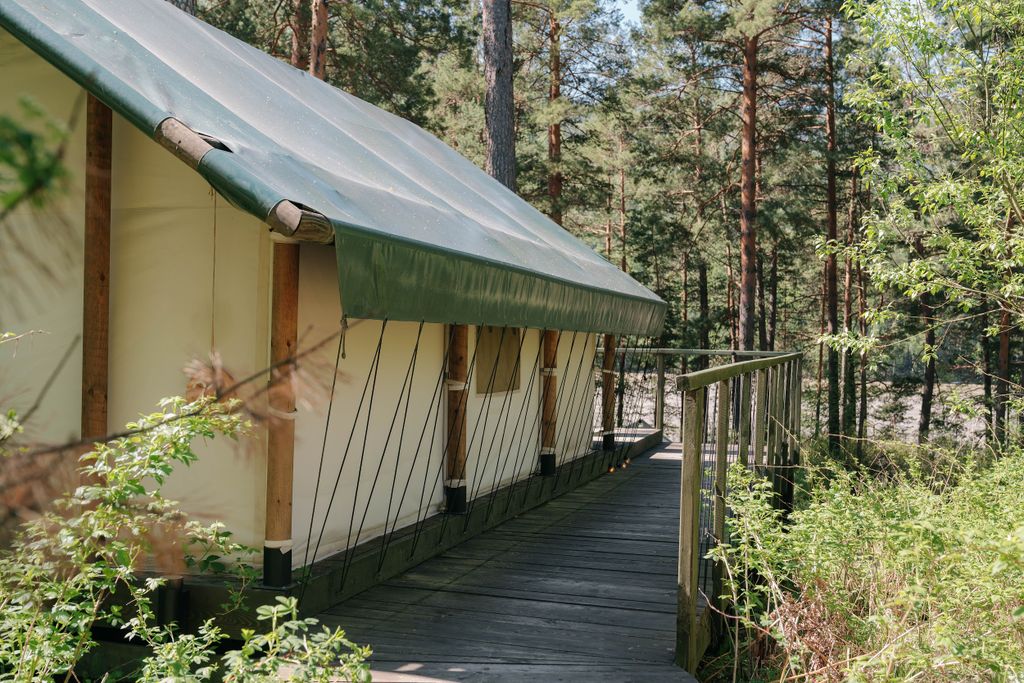 Дом тентхаус с видом на лес или у реки