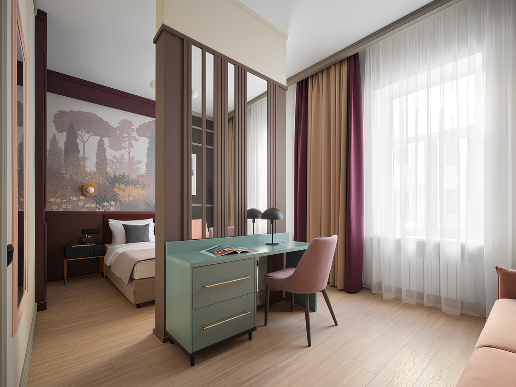 Двухместный номер с 1 кроватью Комфорт двухзонный