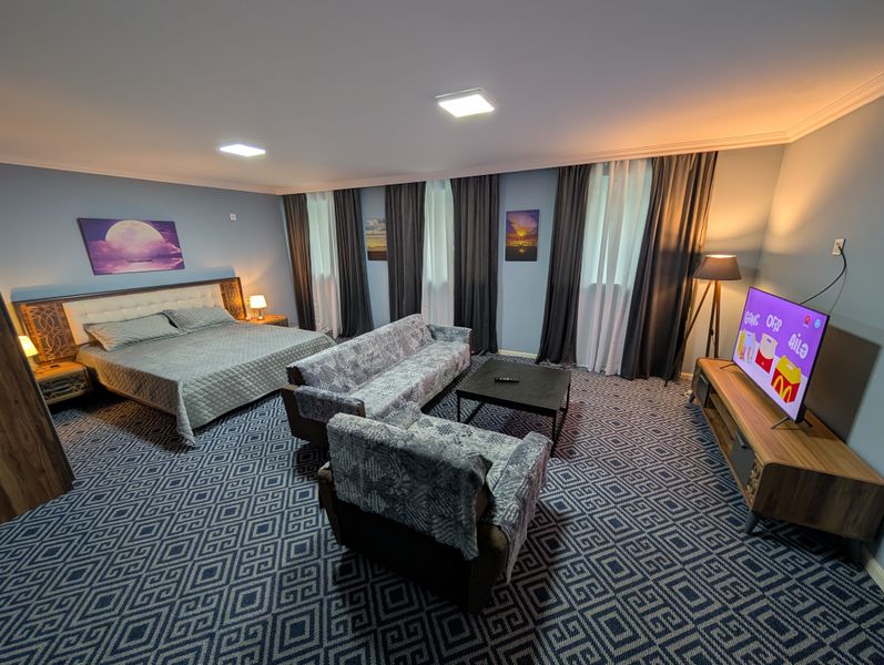 Студия (1 двуспальная кровать + 1 раскрывающийся диван)