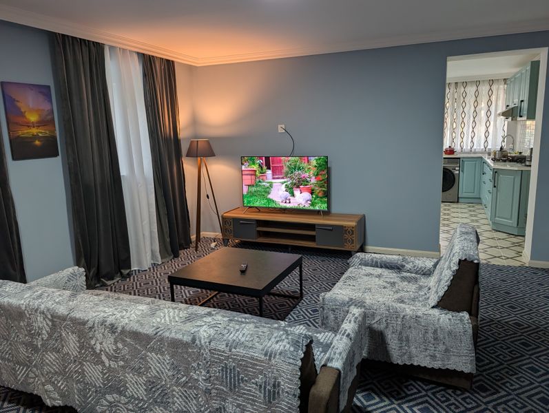 Студия (1 двуспальная кровать + 1 раскрывающийся диван)