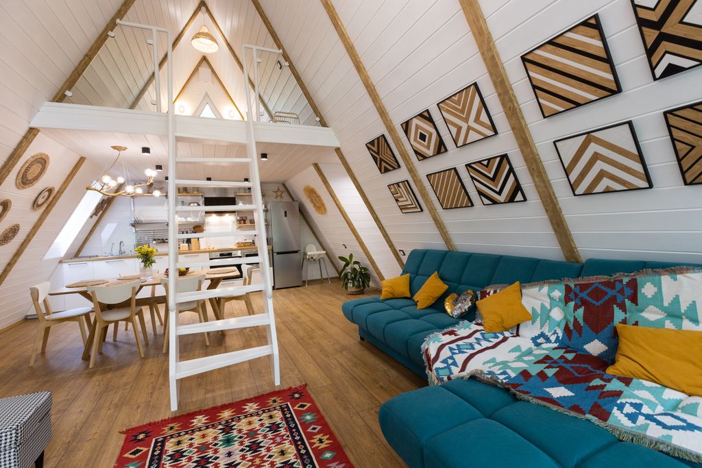 Кедр Кэмп, дизайнерский White a-frame с купелью в лесу рядом с Уфой