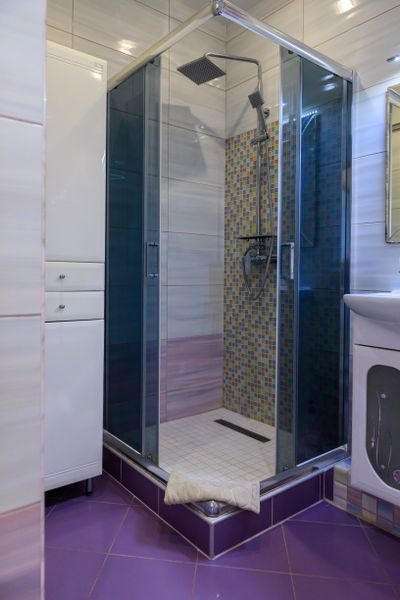 Душевая с тропическим так скажем ливнем.