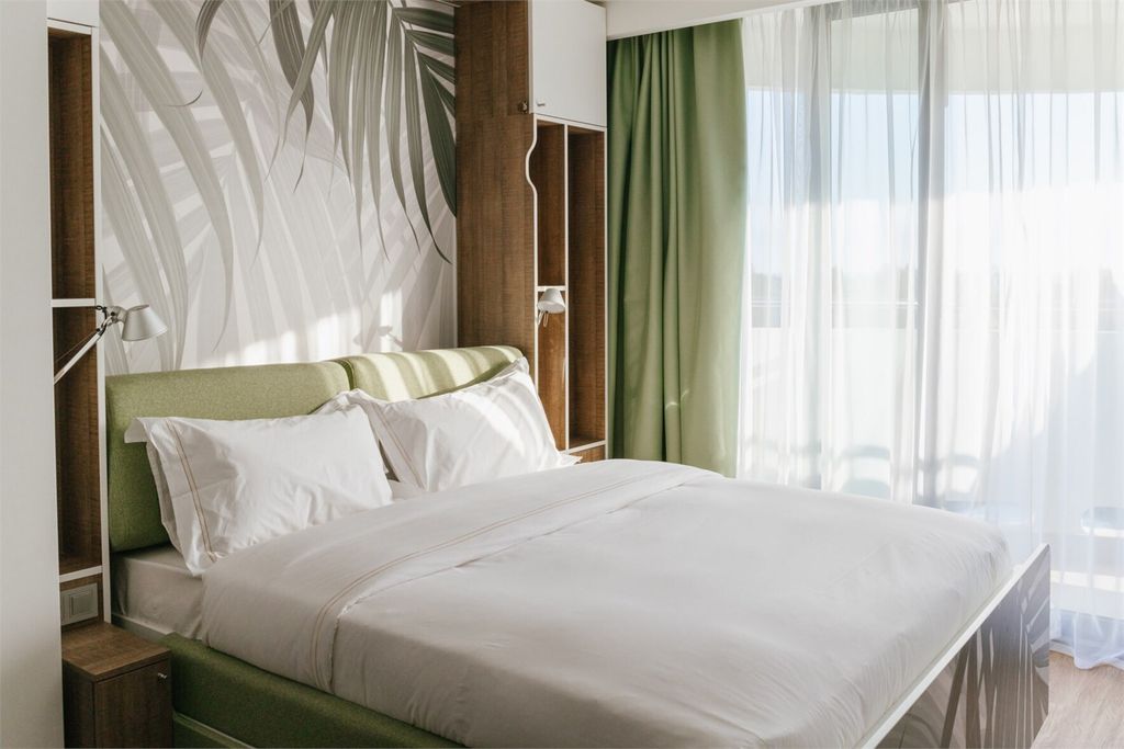 Двухместный номер с 1 кроватью с балконом и видом на парк