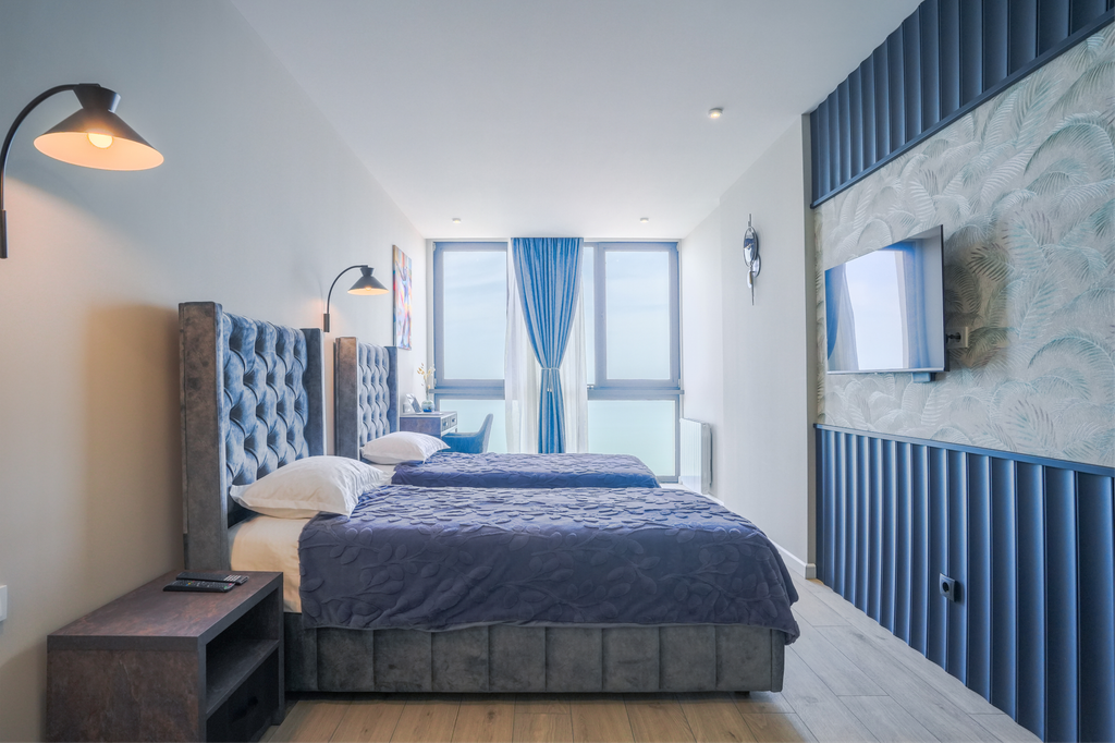 Двухместный номер с 2 отдельными кроватями люкс с видом на море