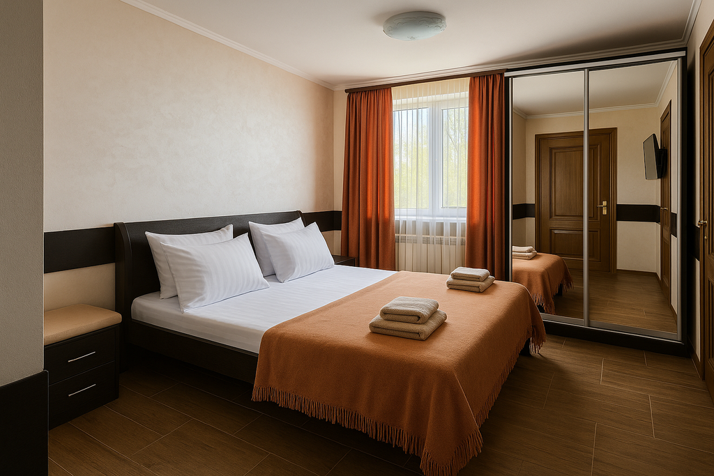 Двухместный номер с 1 кроватью люкс с собственным душем